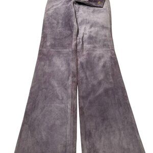 Gucci by Tom Ford Vintage Low Rise Pants in Purple Suede